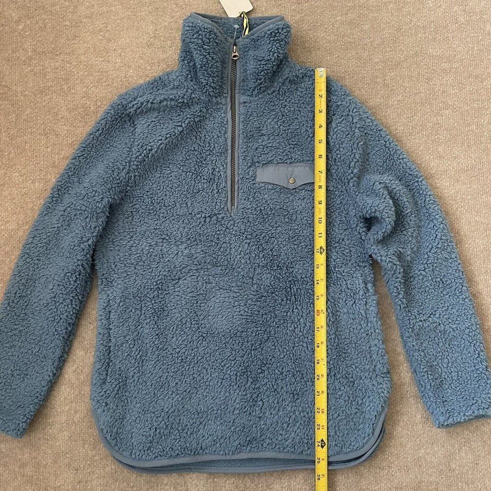 Te Verde Jacket Womens XS Blue Teddy Bear Fleece Quarter Zip Very Soft NEW - Picture 6 of 7